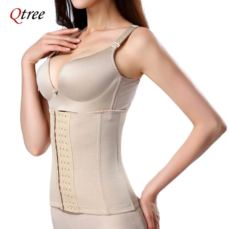 Vestido Emagrecedor Cintura Treinador Cinto Shapewear Mulheres Barriga Cincher Body Shaper Compressão de Gordura Cintas Cintas Gancho Firme Corset