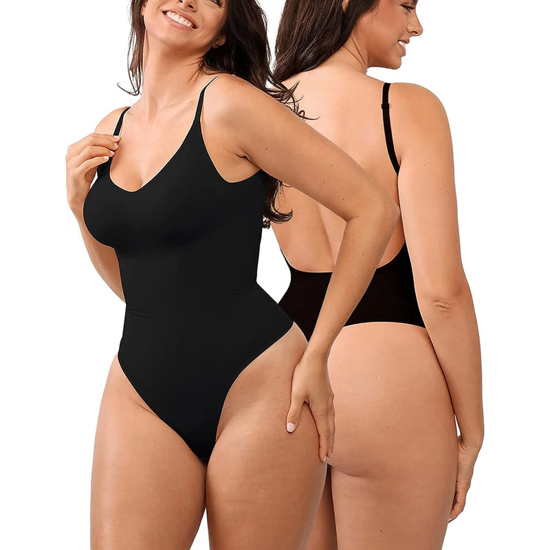 MISSMOLY Bodysuits femininos sem costas modelador tanga sem costura controle de barriga levantador de bumbum modelador de corpo espartilho emagrecimento camisola tops