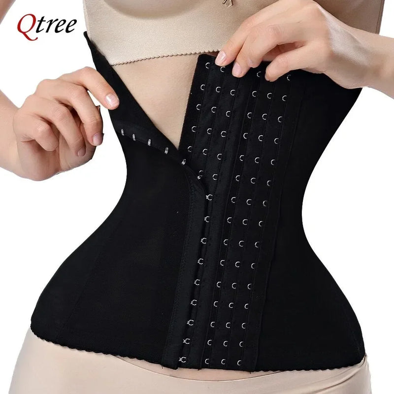 Vestido Emagrecedor Cintura Treinador Cinto Shapewear Mulheres Barriga Cincher Body Shaper Compressão de Gordura Cintas Cintas Gancho Firme Corset