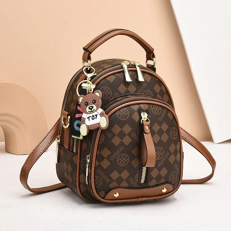 Nova bolsa de ombro feminina Bolsa de grande capacidade para mulheres Bolsa crossbody Padrão de lichia PU Bolsas de mensageiro femininas portáteis