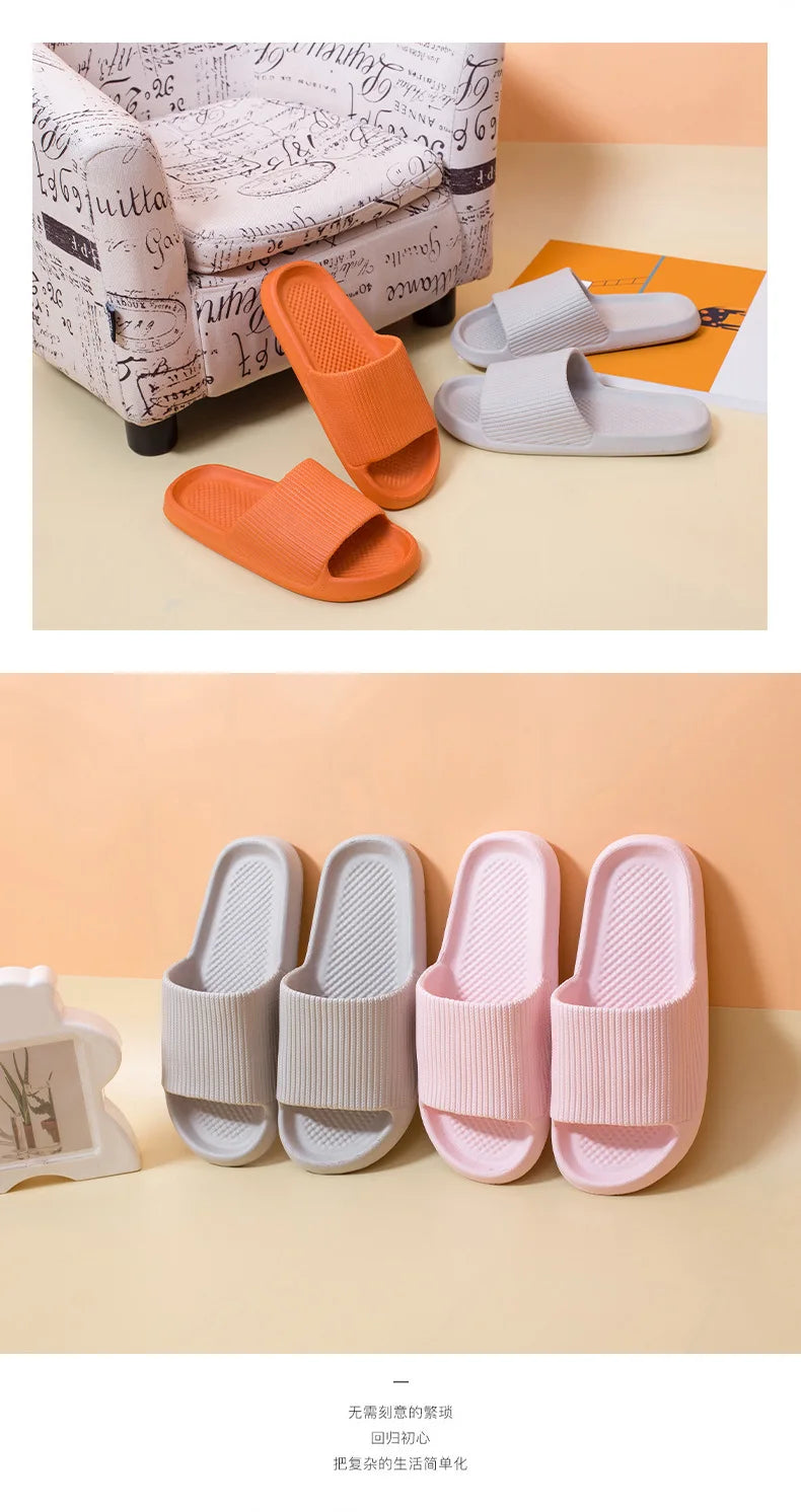 Women's Slippers Fashio Light EVA Soft Men's Home Sole Slipper Bathroom Anti-Slip Casual Indoor Slipper Beach Sandal Flip-Flops