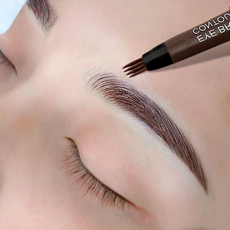 Sobrancelhas Caneta Tatuagem de Sobrancelha À Prova D'Água Líquido Preto Lápis de Maquiagem para Sobrancelhas Microblading