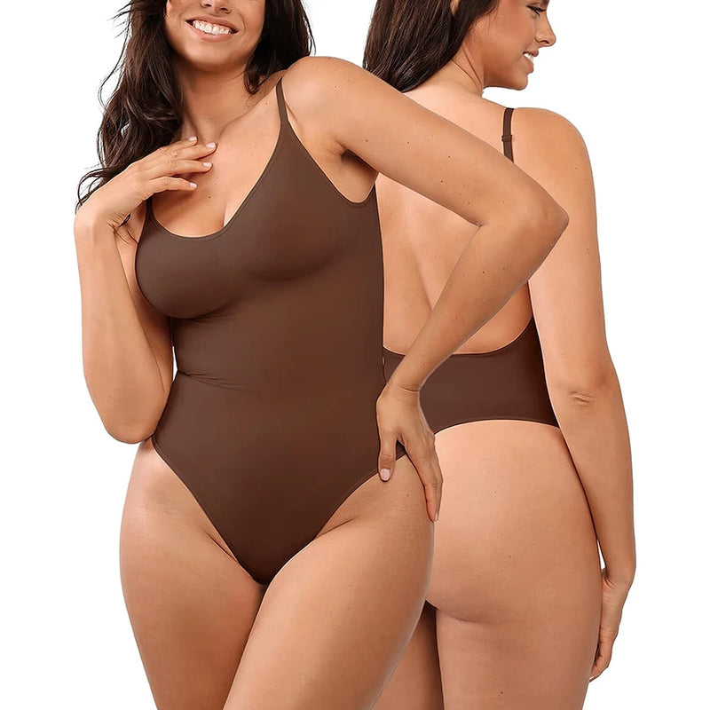 MISSMOLY Bodysuits femininos sem costas modelador tanga sem costura controle de barriga levantador de bumbum modelador de corpo espartilho emagrecimento camisola tops