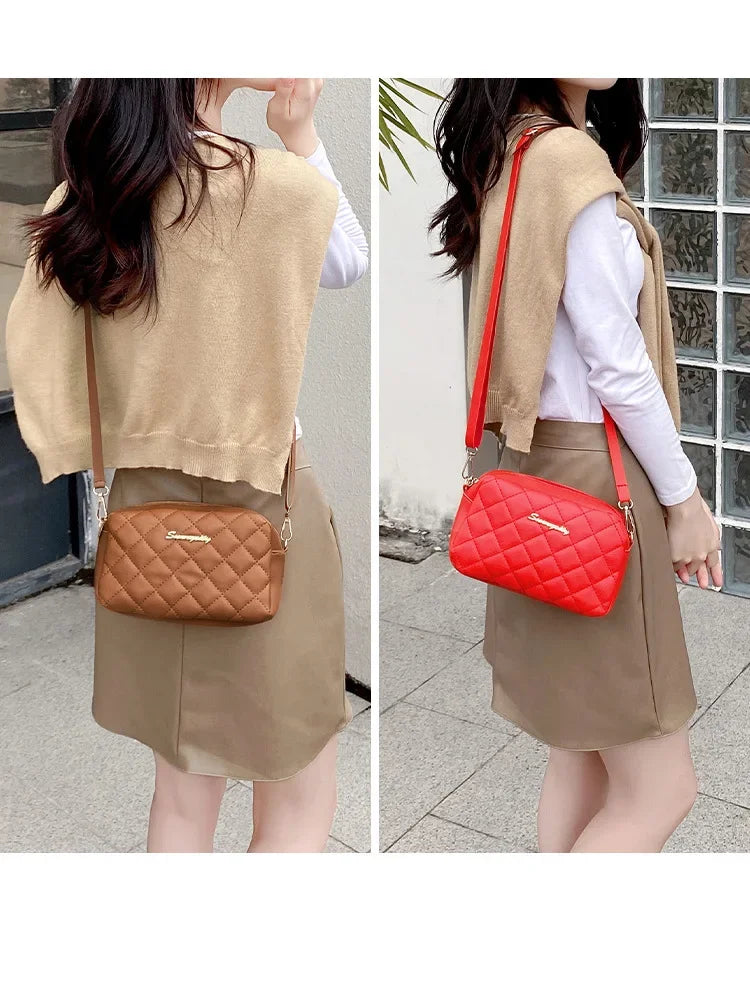 Bolsa pequena de mensageiro com borla para mulheres 2024 tendência lingge bordado câmera bolsa de ombro feminina corrente da moda bolsas crossbody femininas