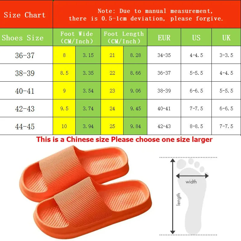 Women's Slippers Fashio Light EVA Soft Men's Home Sole Slipper Bathroom Anti-Slip Casual Indoor Slipper Beach Sandal Flip-Flops