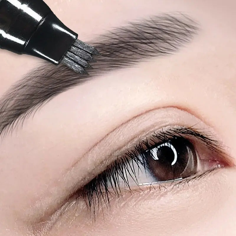 Sobrancelhas Caneta Tatuagem de Sobrancelha À Prova D'Água Líquido Preto Lápis de Maquiagem para Sobrancelhas Microblading