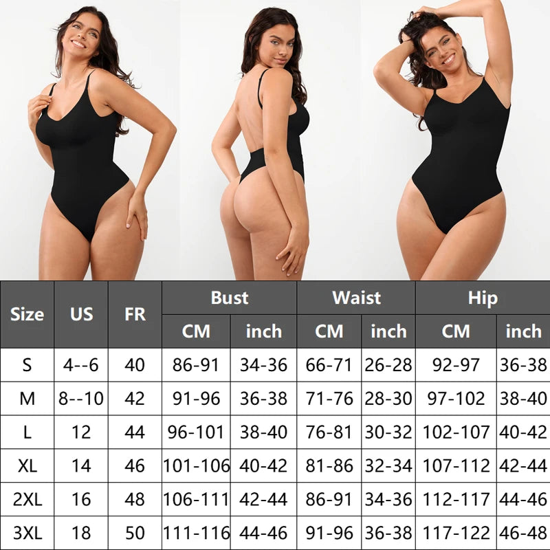 MISSMOLY Bodysuits femininos sem costas modelador tanga sem costura controle de barriga levantador de bumbum modelador de corpo espartilho emagrecimento camisola tops