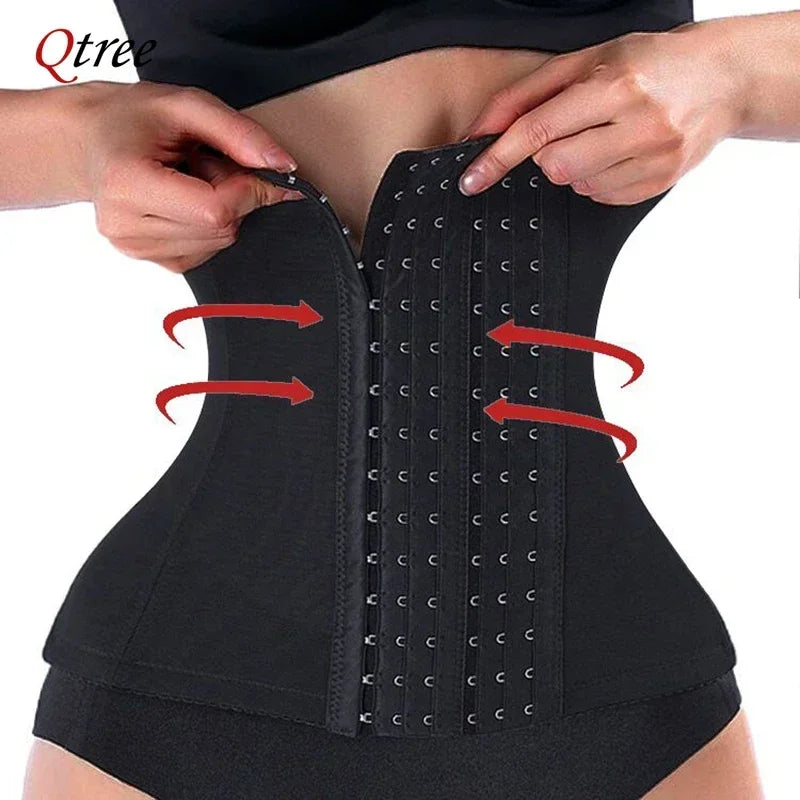 Vestido Emagrecedor Cintura Treinador Cinto Shapewear Mulheres Barriga Cincher Body Shaper Compressão de Gordura Cintas Cintas Gancho Firme Corset