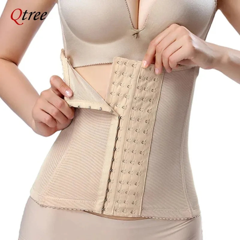 Vestido Emagrecedor Cintura Treinador Cinto Shapewear Mulheres Barriga Cincher Body Shaper Compressão de Gordura Cintas Cintas Gancho Firme Corset